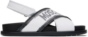 Moschino Kids White Criss-Cross Sandals