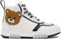 Moschino Kids White Teddy High Sneakers - Thumbnail 1