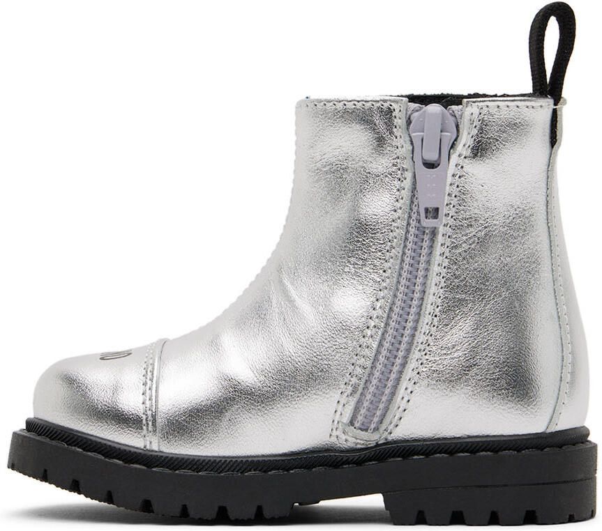 Moschino Baby Silver Teddy Chelsea Boots - Picture 2