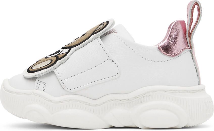 Moschino Baby White Bubble Sole Sneakers - Picture 2