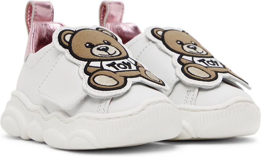 Moschino Baby White Bubble Sole Sneakers - Picture 3