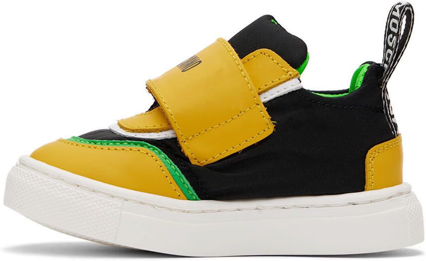 Moschino Baby Yellow & Black Teddy Sneakers - Picture 2