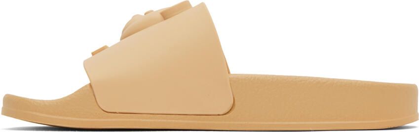 Moschino Beige Teddy Slides - Picture 3