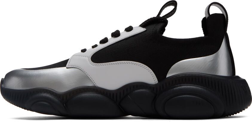 Moschino Black & Silver Teddy Sneakers - Picture 3