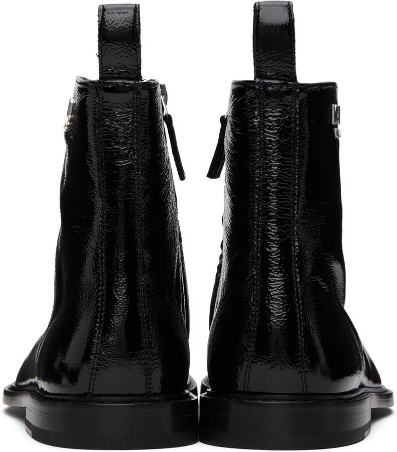 Moschino Black Crinkled Boots