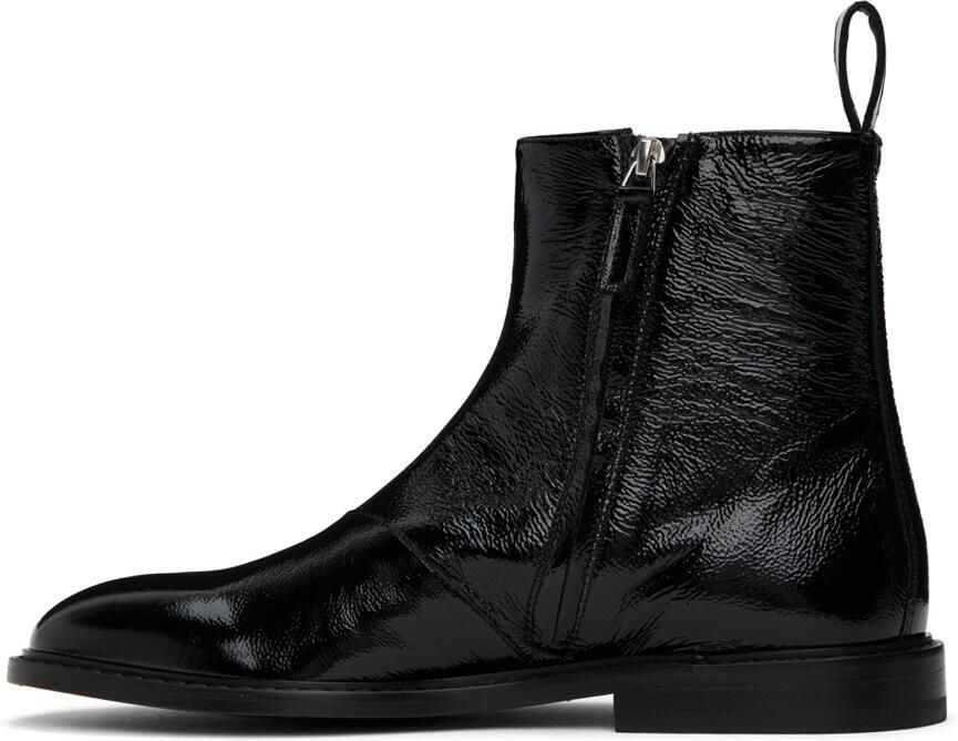 Moschino Black Crinkled Boots - Picture 3