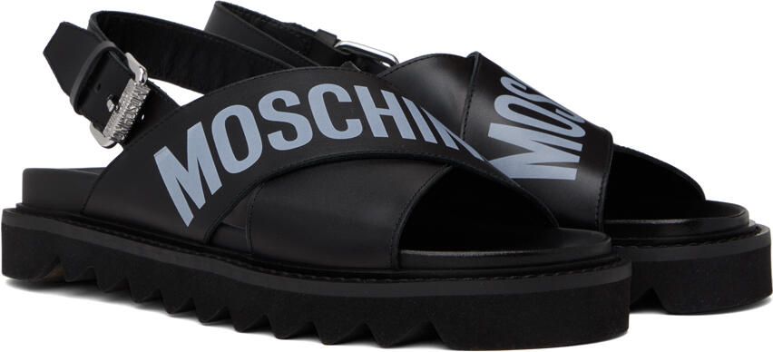 Moschino Black Criss-Cross Sandals - Picture 2