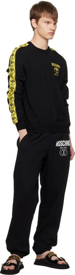 Moschino Black Criss-Cross Sandals - Picture 4