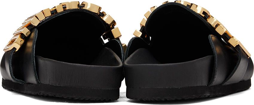 Moschino Black Crystal-Cut Loafers - Picture 2
