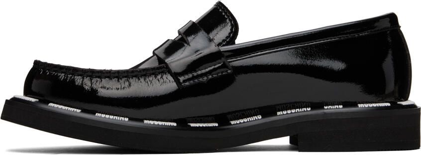 Moschino Black Embossed Loafers - Picture 3