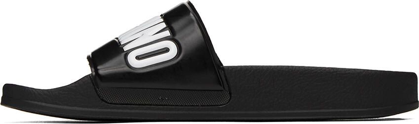 Moschino Black Embossed Sandals - Picture 4