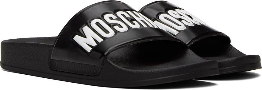 Moschino Black Embossed Sandals - Picture 3
