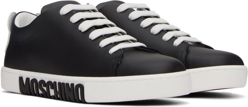 Moschino Black Embroidered Sneakers - Picture 2