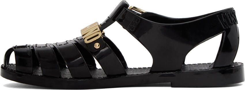 Moschino Black Jelly Sandals - Picture 3
