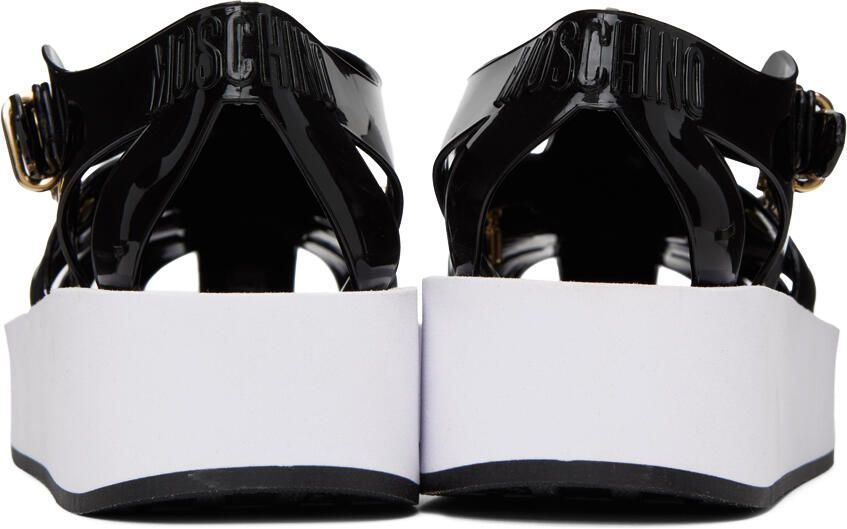 Moschino Black Jelly Sandals