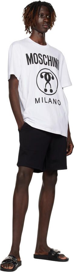 Moschino Black Lettering Slides - Picture 4