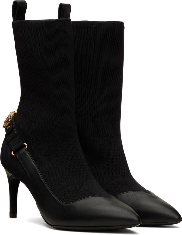 Moschino Black Logo Ankle Boots - Picture 2