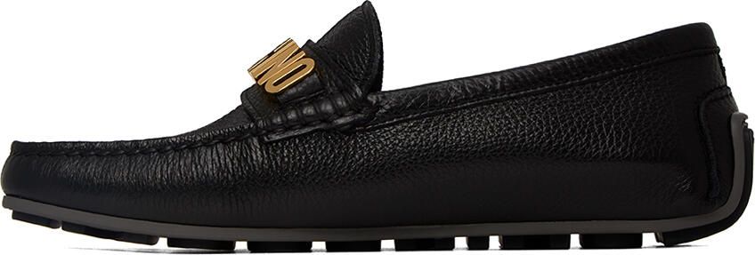 Moschino Black Logo Hardware Loafers - Picture 3