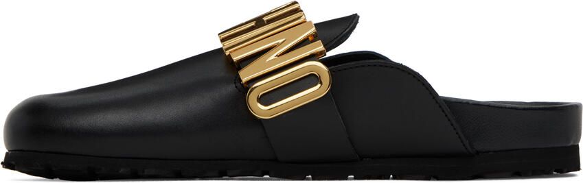 Moschino Black Logo Lettering Loafers - Picture 4