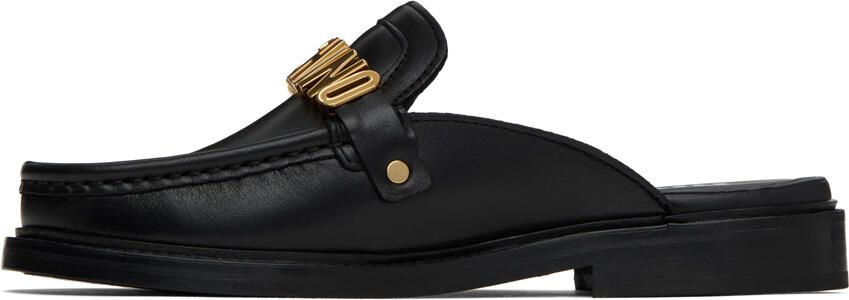 Moschino Black Logo Lettering Loafers - Picture 3