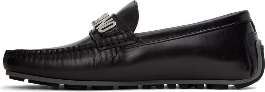 Moschino Black Logo Loafers - Picture 3