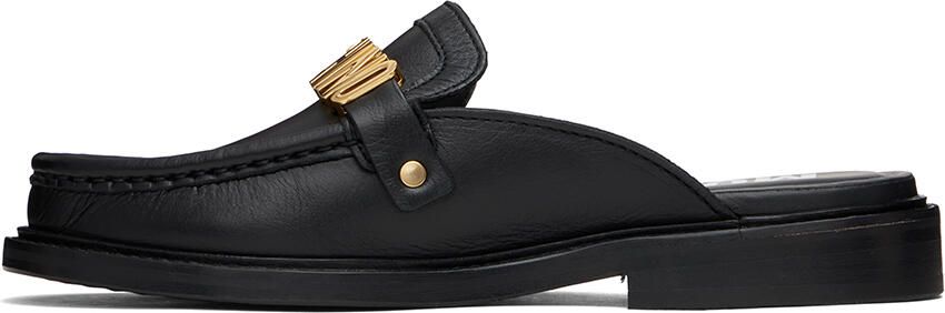 Moschino Black Logo Loafers - Picture 4