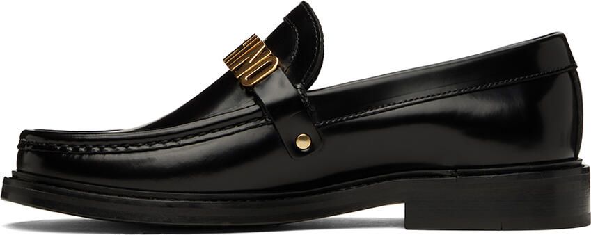 Moschino Black Logo Loafers - Picture 3
