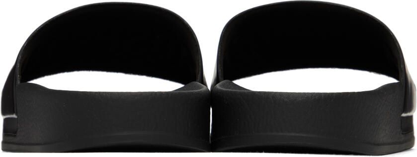 Moschino Black Logo Slides - Picture 1