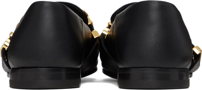 Moschino Black Maxi Lettering Loafers