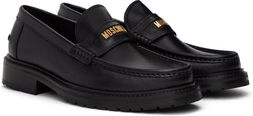 Moschino Black Varsity Loafers - Picture 2