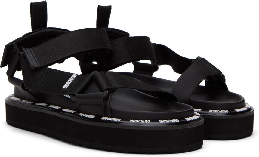 Moschino Black Webbing Sandals - Picture 2