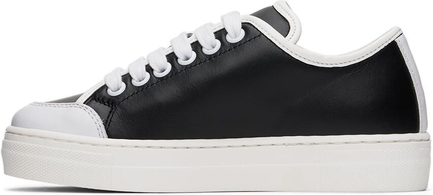 Moschino Kids Black & White Paneled Sneakers - Picture 3