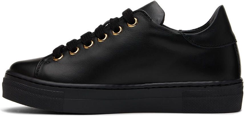 Moschino Kids Black Leather Sneakers - Picture 3