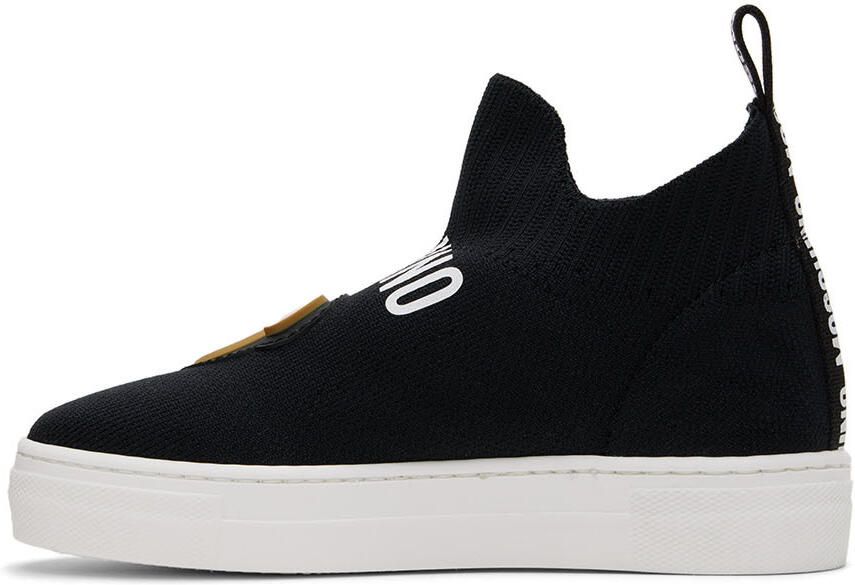 Moschino Kids Black Teddy Sock High Sneakers - Picture 3