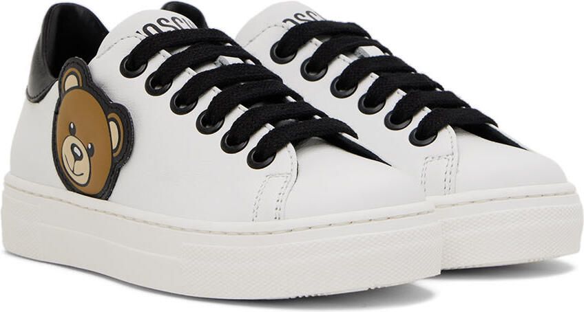 Moschino Kids White Teddy Sneakers - Picture 2