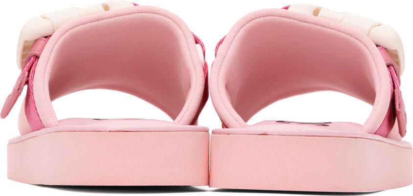 Moschino Pink Buckle Slides - Picture 1