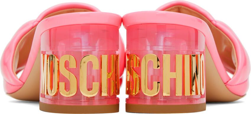 Moschino Pink Quilted Mules