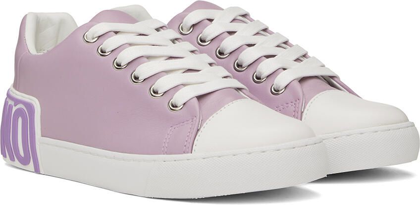 Moschino Purple Logo Sneakers - Picture 2