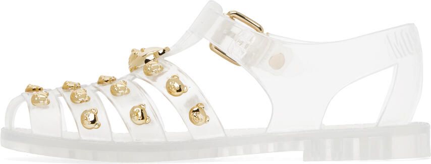 Moschino Transparent Teddy Studs Jelly Sandals - Picture 3