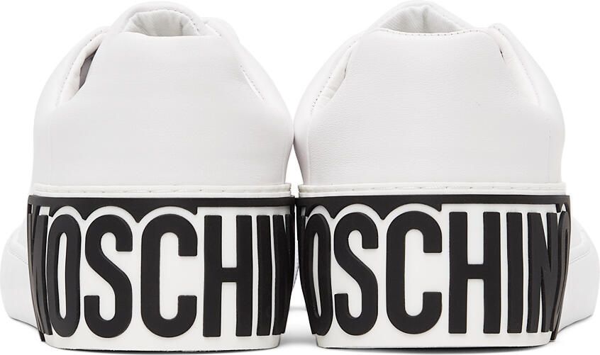 Moschino White & Black Logo Sneakers - Picture 2