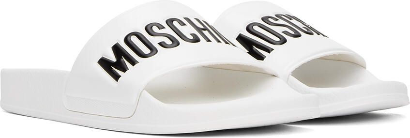 Moschino White Embossed Sandals - Picture 3