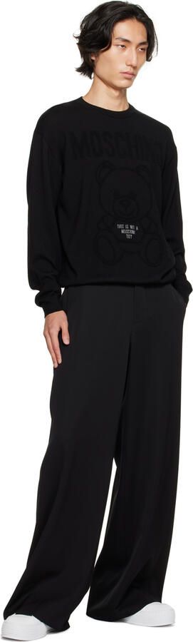 Moschino White Faux-Leather Sneakers - Picture 4