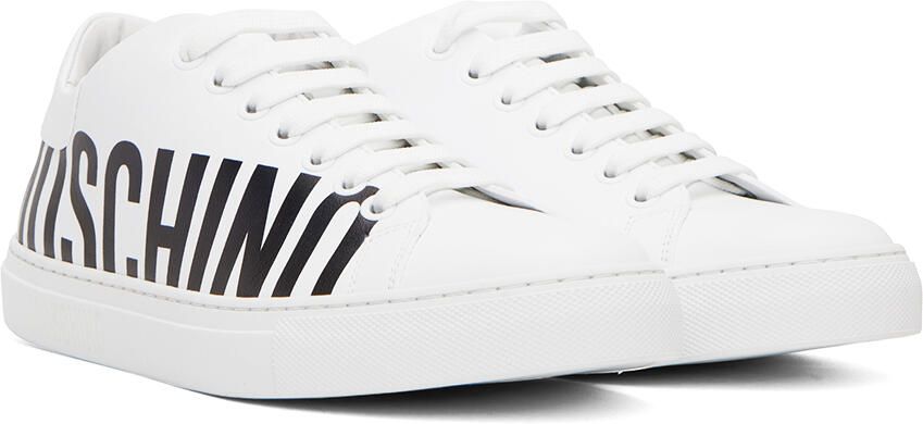 Moschino White Printed Sneakers - Picture 2
