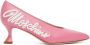 Moschino Pink Icing Logo Heels - Thumbnail 1