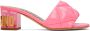 Moschino Pink Quilted Mules - Thumbnail 1