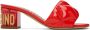 Moschino Red Quilted Mules - Thumbnail 1