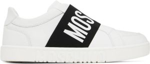 Moschino White Elastic Band Sneakers