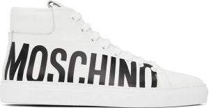 Moschino White Logo High Sneakers