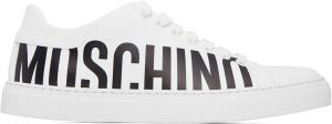 Moschino White Printed Sneakers