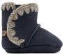 Mou Baby Navy Velcro Suede Pre-Walkers - Thumbnail 1